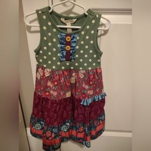 Matilda Jane cotton dress, sz 4, patterned